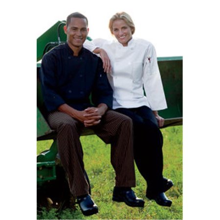 CHARLOTTE MADISON Chef Coat 10 Btn .75 Slvs Blk 5Xl CH2504238